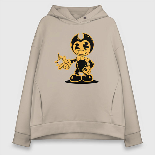 Женское худи оверсайз Бенди щёлкает / Миндальный – фото 1