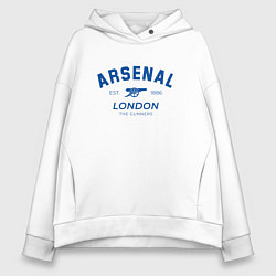 Толстовка оверсайз женская Arsenal london the gunners, цвет: белый