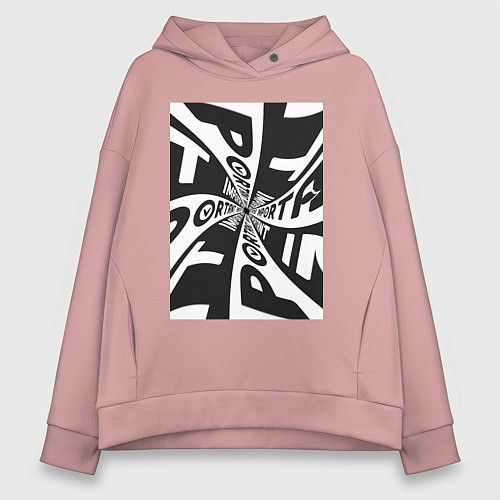 Женское худи оверсайз Important / Пыльно-розовый – фото 1