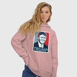 Толстовка оверсайз женская Trump, цвет: пыльно-розовый — фото 2