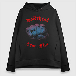 Толстовка оверсайз женская Motorhead Iron Fist, цвет: черный