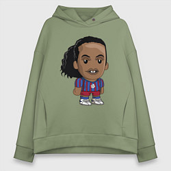 Толстовка оверсайз женская Ronaldinho Barcelona, цвет: авокадо