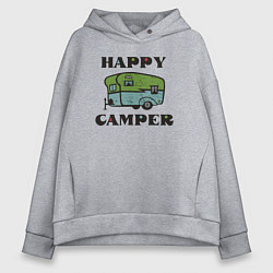 Толстовка оверсайз женская Camper, цвет: меланж