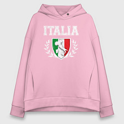 Толстовка оверсайз женская Italy map, цвет: светло-розовый