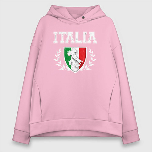 Женское худи оверсайз Italy map / Светло-розовый – фото 1