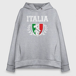 Толстовка оверсайз женская Italy map, цвет: меланж