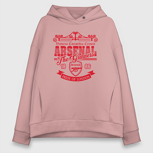 Женское худи оверсайз Arsenal 1886 / Пыльно-розовый – фото 1