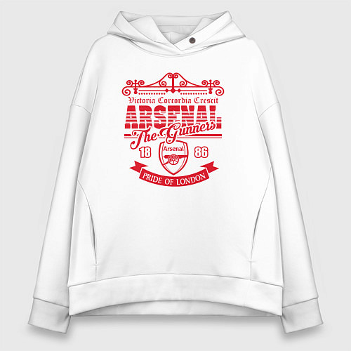 Женское худи оверсайз Arsenal 1886 / Белый – фото 1