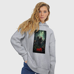 Толстовка оверсайз женская Зомби на острове, цвет: меланж — фото 2