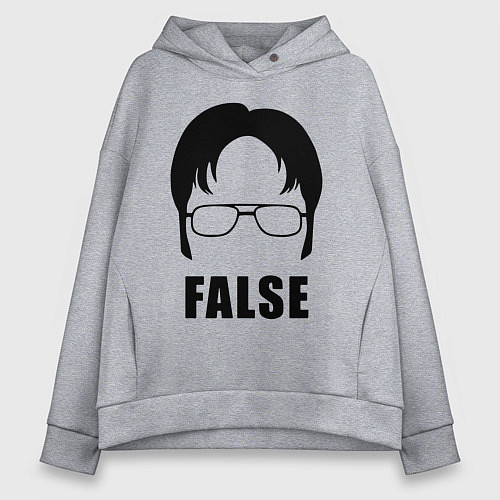 Женское худи оверсайз Дуайт Шрут / Меланж – фото 1