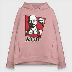 Толстовка оверсайз женская KGB Lenin, цвет: пыльно-розовый