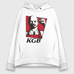 Толстовка оверсайз женская KGB Lenin, цвет: белый