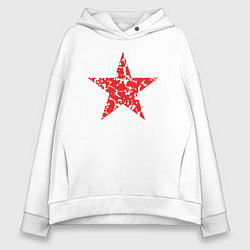 Толстовка оверсайз женская Star USSR, цвет: белый