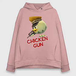 Женское худи оверсайз Chicken Gun logo