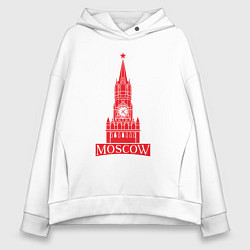 Толстовка оверсайз женская Kremlin Moscow, цвет: белый