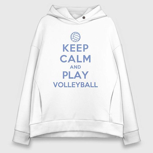 Женское худи оверсайз Играй в волейбол / Белый – фото 1