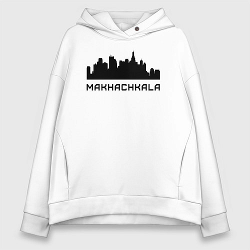 Женское худи оверсайз Makhachkala / Белый – фото 1