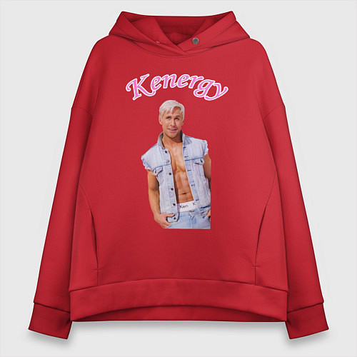 Женское худи оверсайз Kenergy / Красный – фото 1