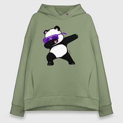 Толстовка оверсайз женская Dab panda, цвет: авокадо