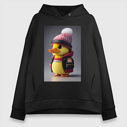 Толстовка оверсайз женская Утяш, цвет: черный