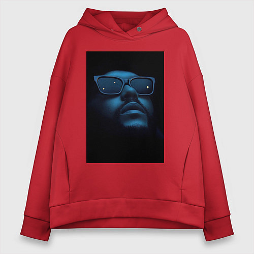 Женское худи оверсайз Взгляд в пустоту / Красный – фото 1