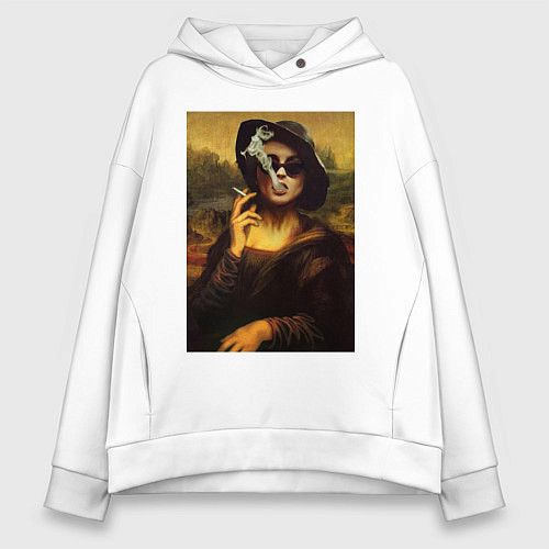 Женское худи оверсайз Мона Марла / Белый – фото 1