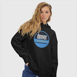 Толстовка оверсайз женская Denver Nuggets basketball, цвет: черный — фото 2