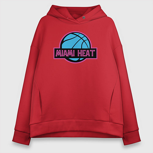 Женское худи оверсайз Miami Heat team / Красный – фото 1