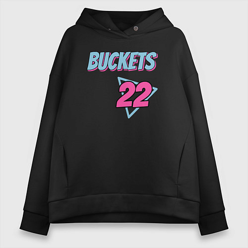 Женское худи оверсайз Buckets 22 / Черный – фото 1