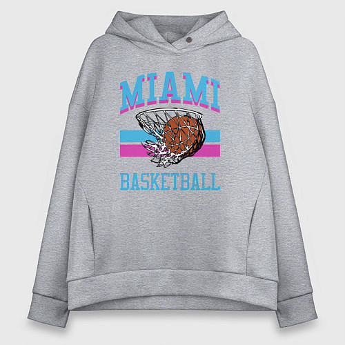 Женское худи оверсайз Basket Miami / Меланж – фото 1