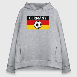 Толстовка оверсайз женская Football Germany, цвет: меланж