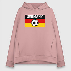 Толстовка оверсайз женская Football Germany, цвет: пыльно-розовый