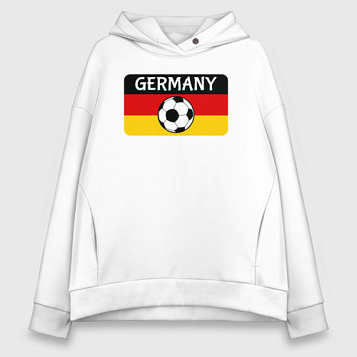 Женское худи оверсайз Football Germany / Белый – фото 1