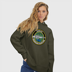 Толстовка оверсайз женская Снайпер ВДВ, цвет: хаки — фото 2