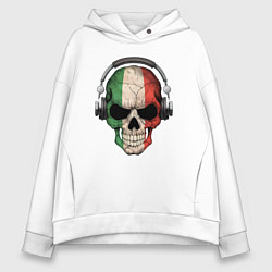 Женское худи оверсайз Italy skull music