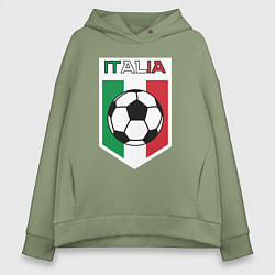 Толстовка оверсайз женская Футбол Италии, цвет: авокадо