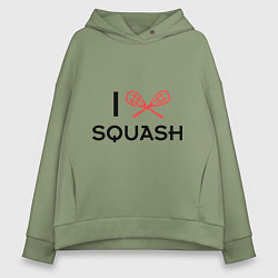 Толстовка оверсайз женская I Love Squash, цвет: авокадо
