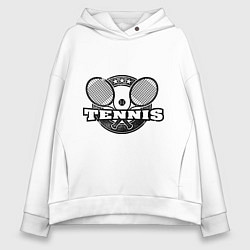 Толстовка оверсайз женская Tennis, цвет: белый