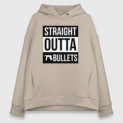 Женское худи оверсайз Straight outta bullets