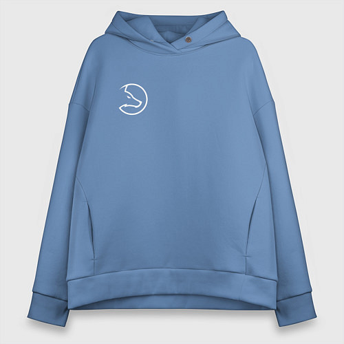 Женское худи оверсайз LDLC OL logo white / Мягкое небо – фото 1