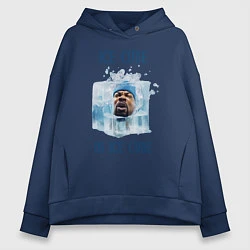 Толстовка оверсайз женская Ice Cube in ice cube, цвет: тёмно-синий