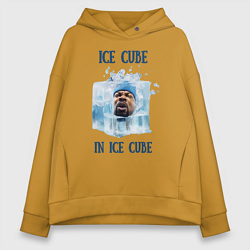 Женское худи оверсайз Ice Cube in ice cube / Горчичный – фото 1