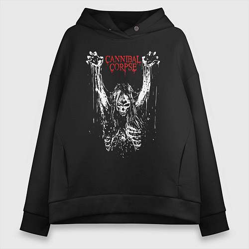 Женское худи оверсайз Cannibal Corpse арт / Черный – фото 1