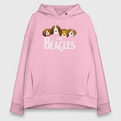 Толстовка оверсайз женская Бигли, цвет: светло-розовый