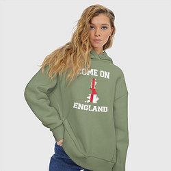 Толстовка оверсайз женская Come on England, цвет: авокадо — фото 2