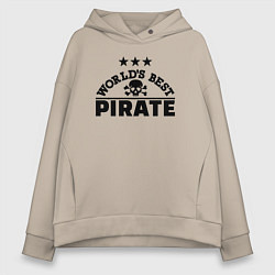 Женское худи оверсайз Лучший пират в мире