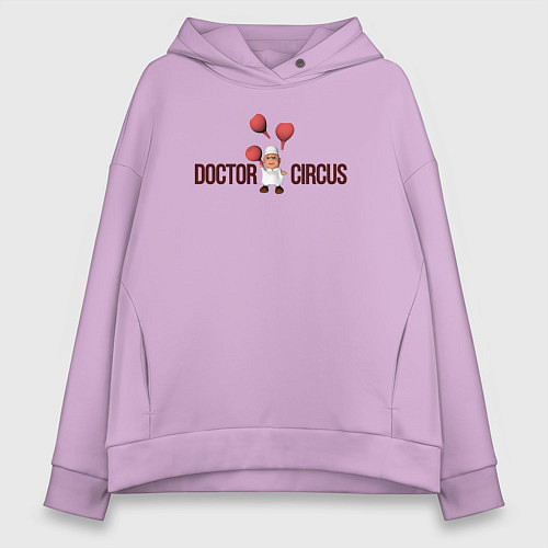 Женское худи оверсайз Доктор цирк / Лаванда – фото 1
