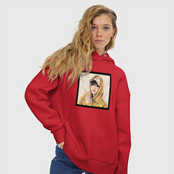 Толстовка оверсайз женская Хан Джи Сон - Stray Kids, цвет: красный — фото 2