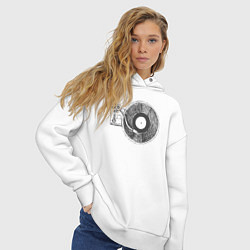 Толстовка оверсайз женская Vinyl style, цвет: белый — фото 2