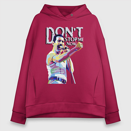 Женское худи оверсайз Coloured Freddie / Маджента – фото 1